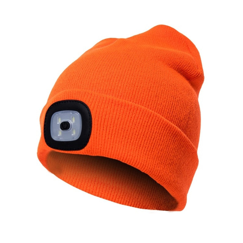 Bonnet avec lampe LED