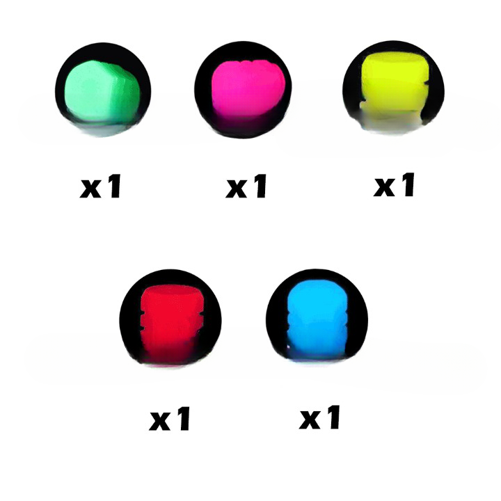 4x Bouchon de valve fluorescent pour pneus