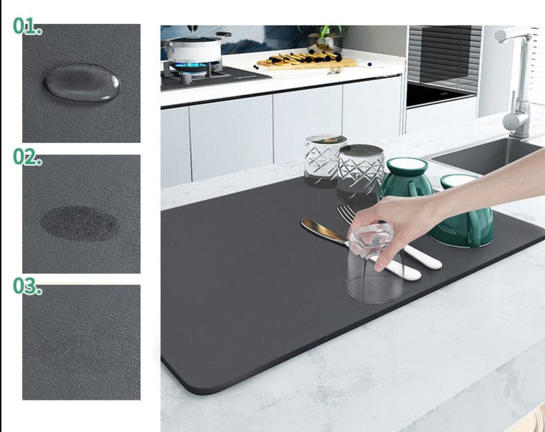 Tapis absorbant antidérapant séchage rapide