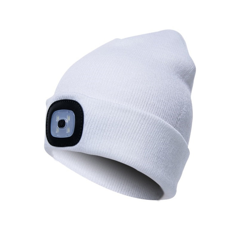 Bonnet avec lampe LED