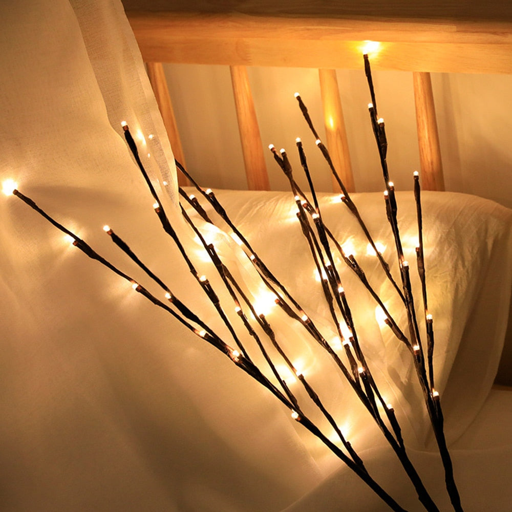 20x Branches de saule artificielles à LED