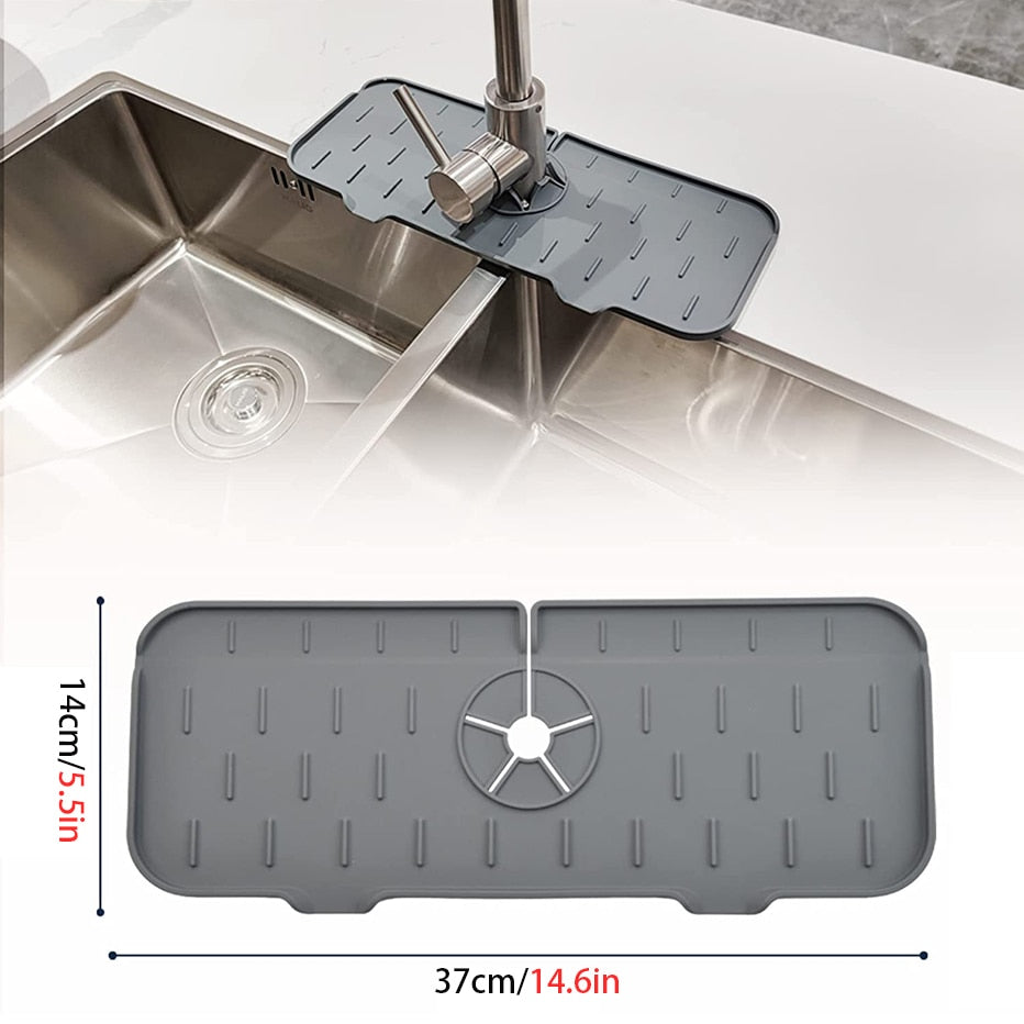 Tapis de robinet en silicone + Un distributeur de savon offert