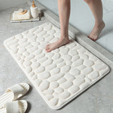 Tapis de bain à mémoire de forme blanc