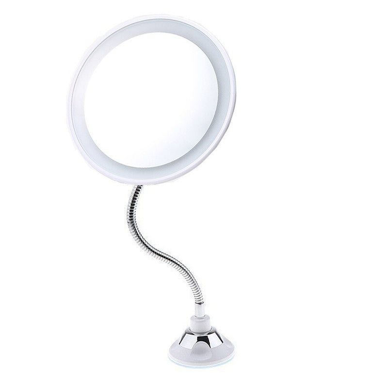 Miroir grossissant LED - Bras articulé ventouse