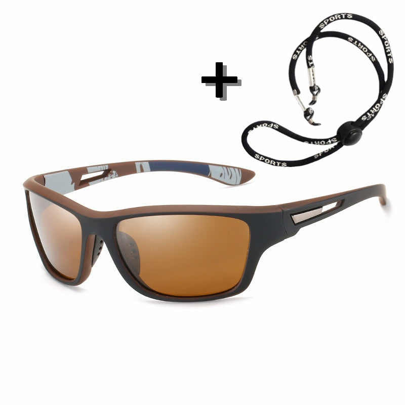 Sports sunglasses with anti-glare polarized lenses