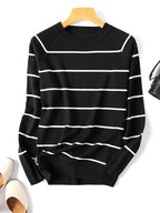 Pull rayé à manches longues pour Femme