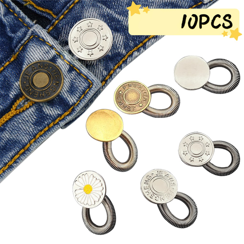 Lot de 10 Boutons d'extension de taille de pantalon