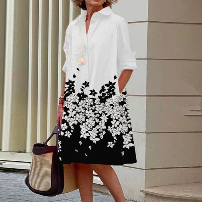 Midi shirt dress with pockets - 2023 Collection