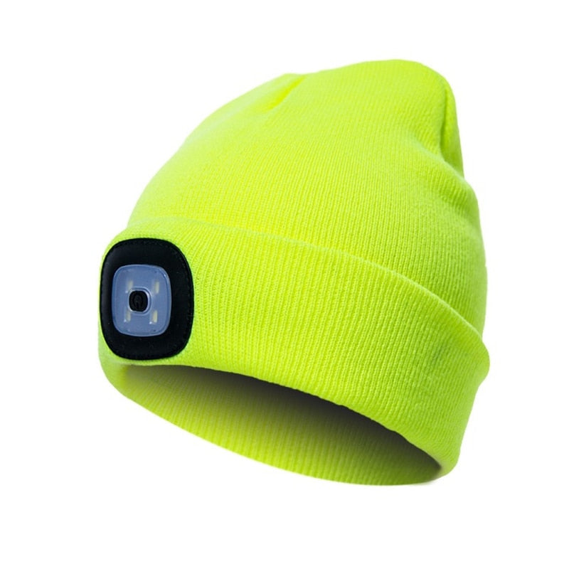 Bonnet avec lampe LED