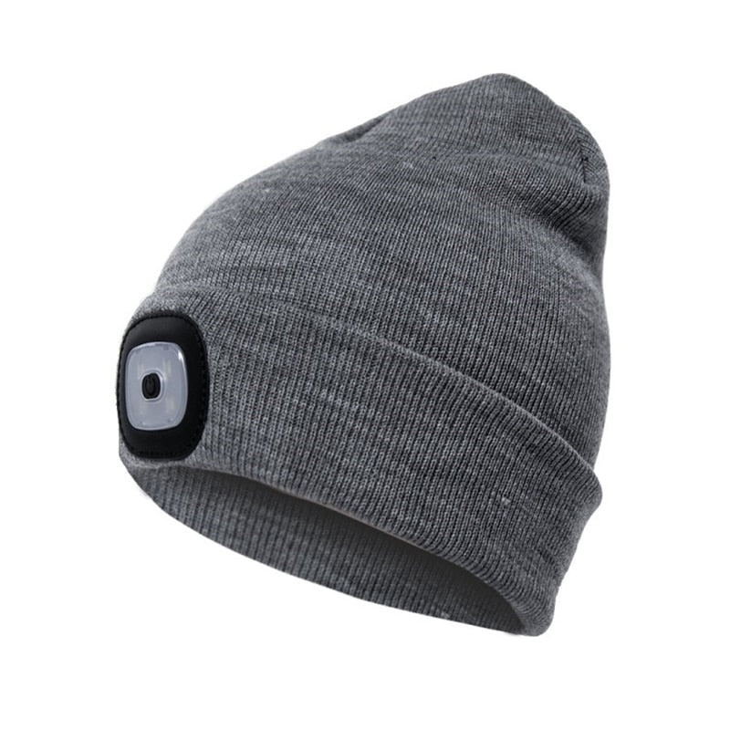 Bonnet avec lampe LED