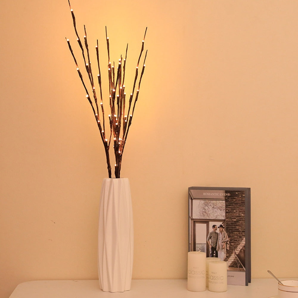 20x Artificial LED Willow Branches