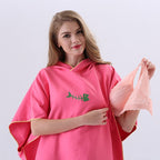 Poncho-serviette-en-microfibre-séchage-rapide