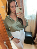 Lisa - Chemisier en satin intemporel