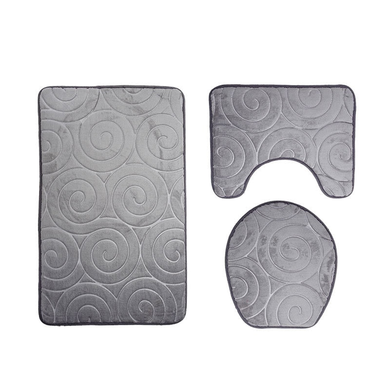 Ensemble de 3 tapis de salle de bain moelleux et absorbant