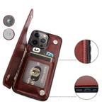 Etui portefeuille en cuir pour téléphone