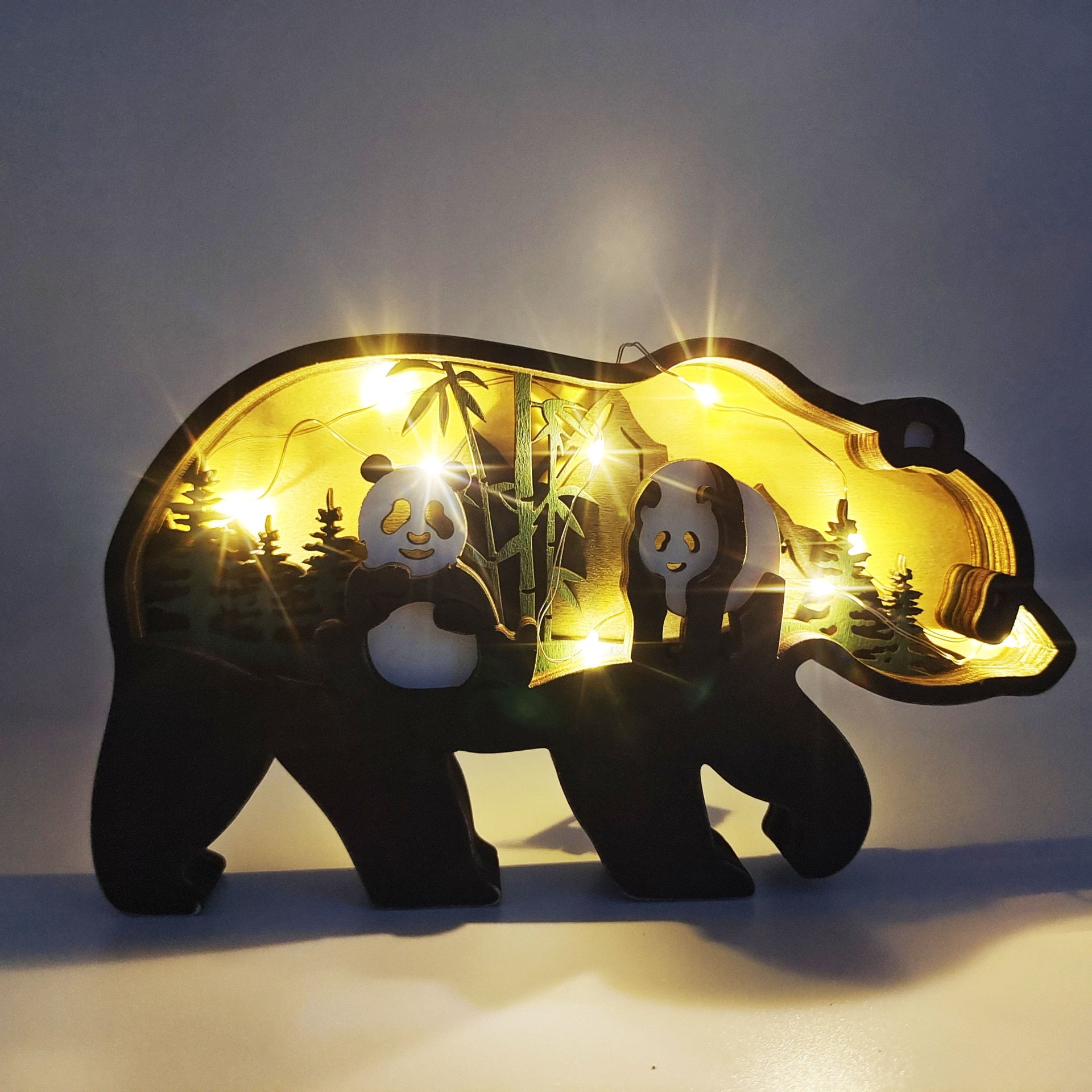 Lampe décorative en bois