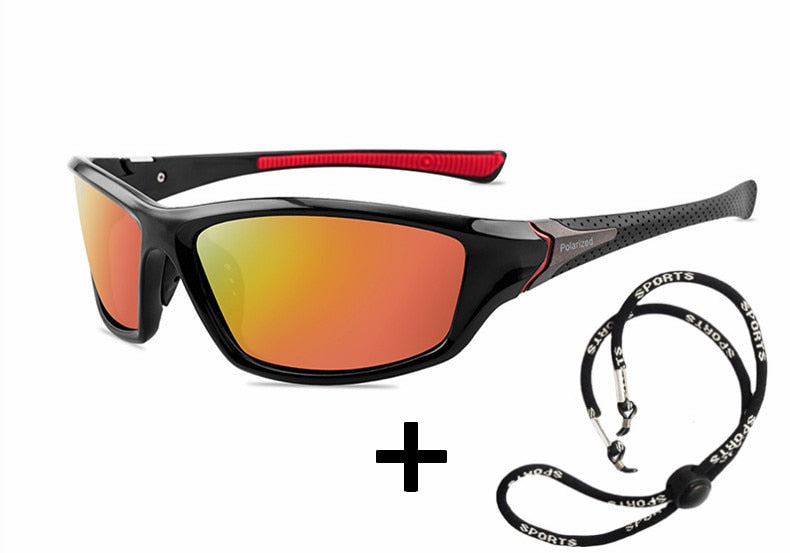 Sports sunglasses with anti-glare polarized lenses