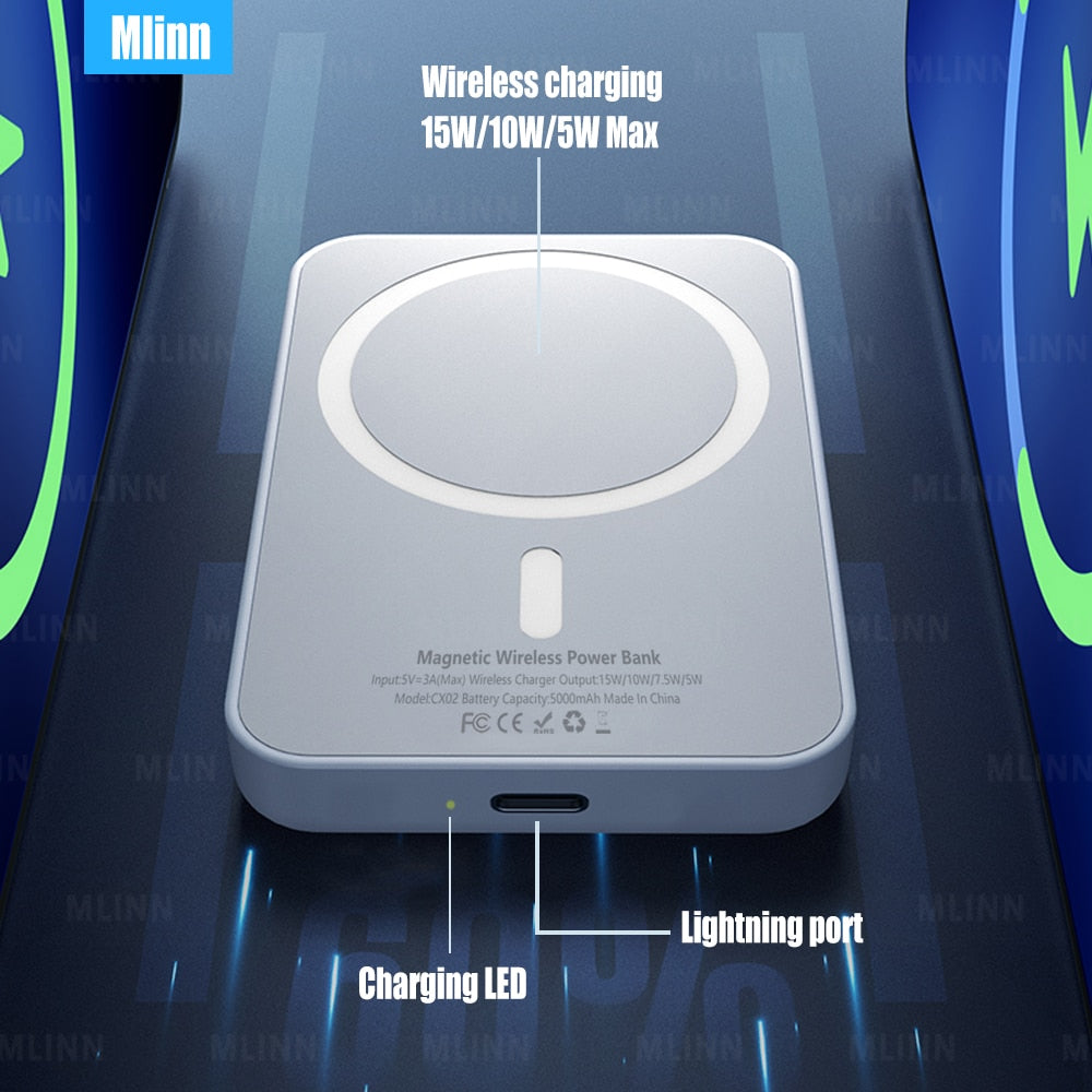 Mini batterie externe magnétique
