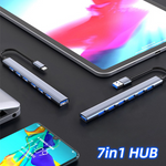 Hub Multi USB - 7 en 1 USB/USB C
