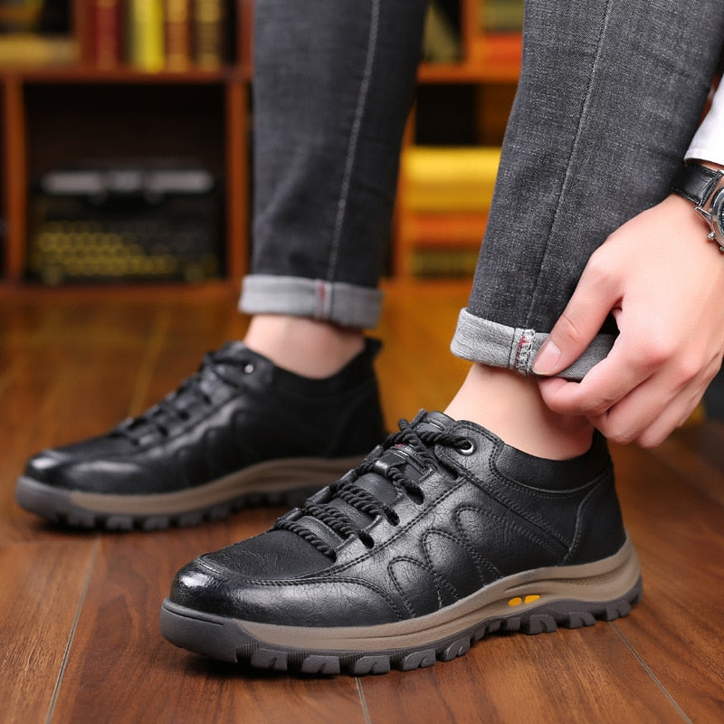 Chaussures d'automne en cuir résistant