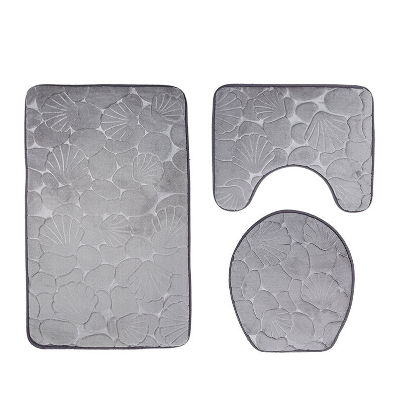 Ensemble de 3 tapis de salle de bain moelleux et absorbant