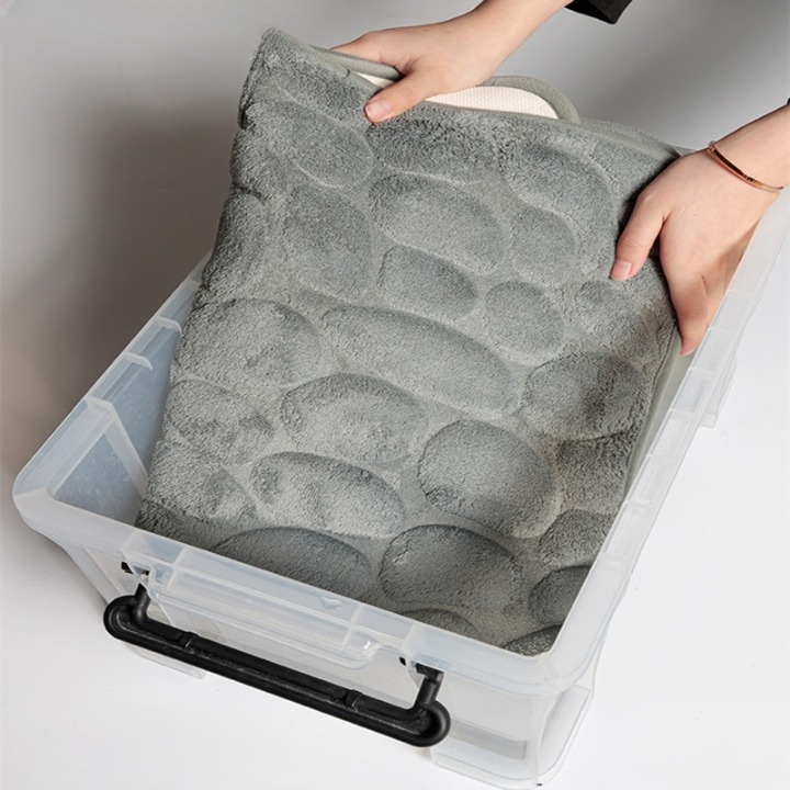 Ensemble de 3 tapis de salle de bain moelleux et absorbant
