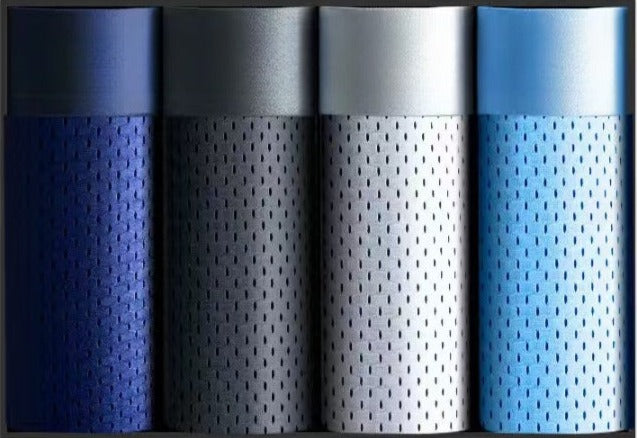 4 Boxers en Maille de Soie Glacée - Ultra Respirant et Anti Bacterien