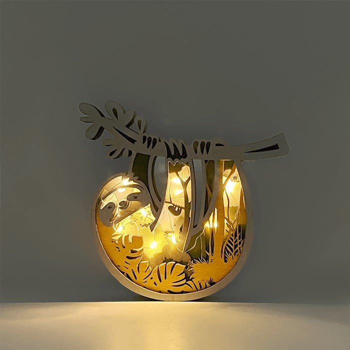 Lampe décorative en bois