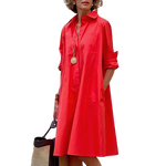 Robe chemise mi-longues avec poches - Collection 2023