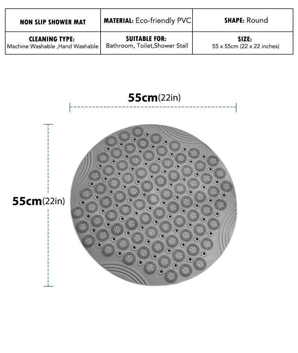 Massaging bath mat