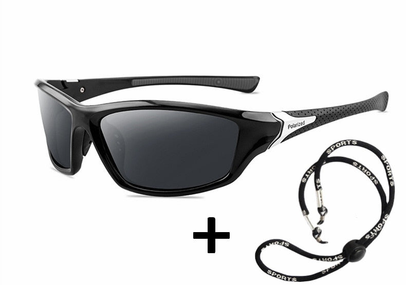 Sports sunglasses with anti-glare polarized lenses