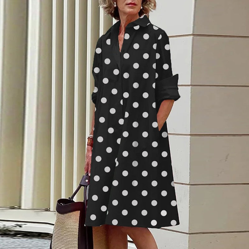 Midi shirt dress with pockets - 2023 Collection