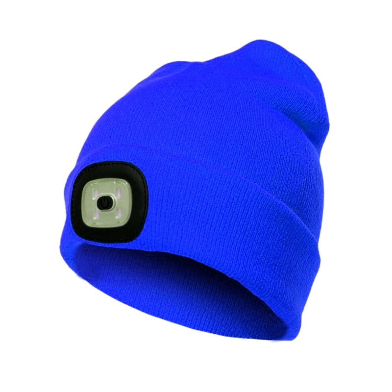 Bonnet avec lampe LED