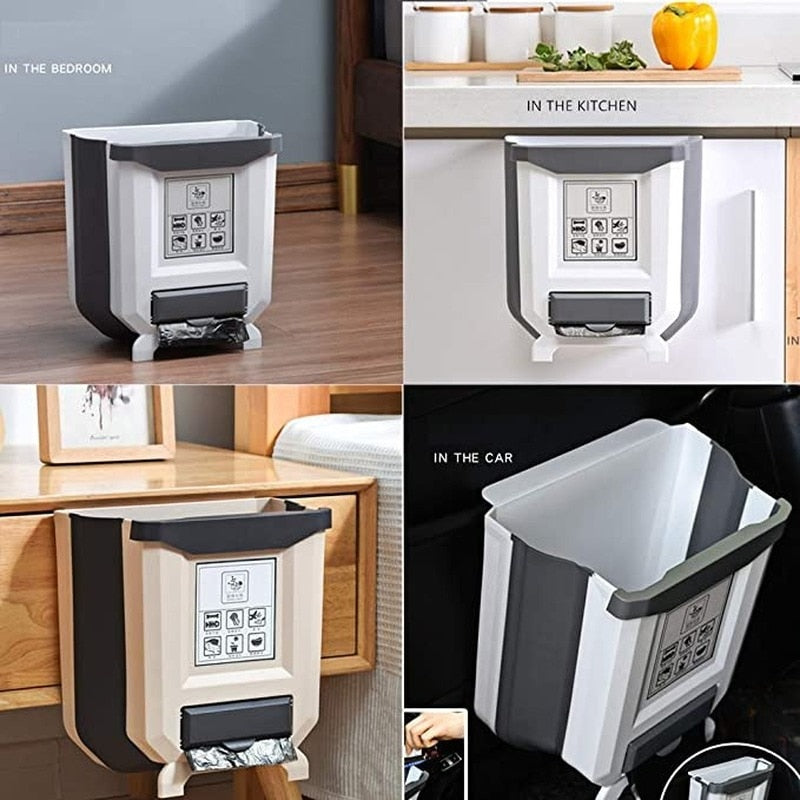 Retractable kitchen bin