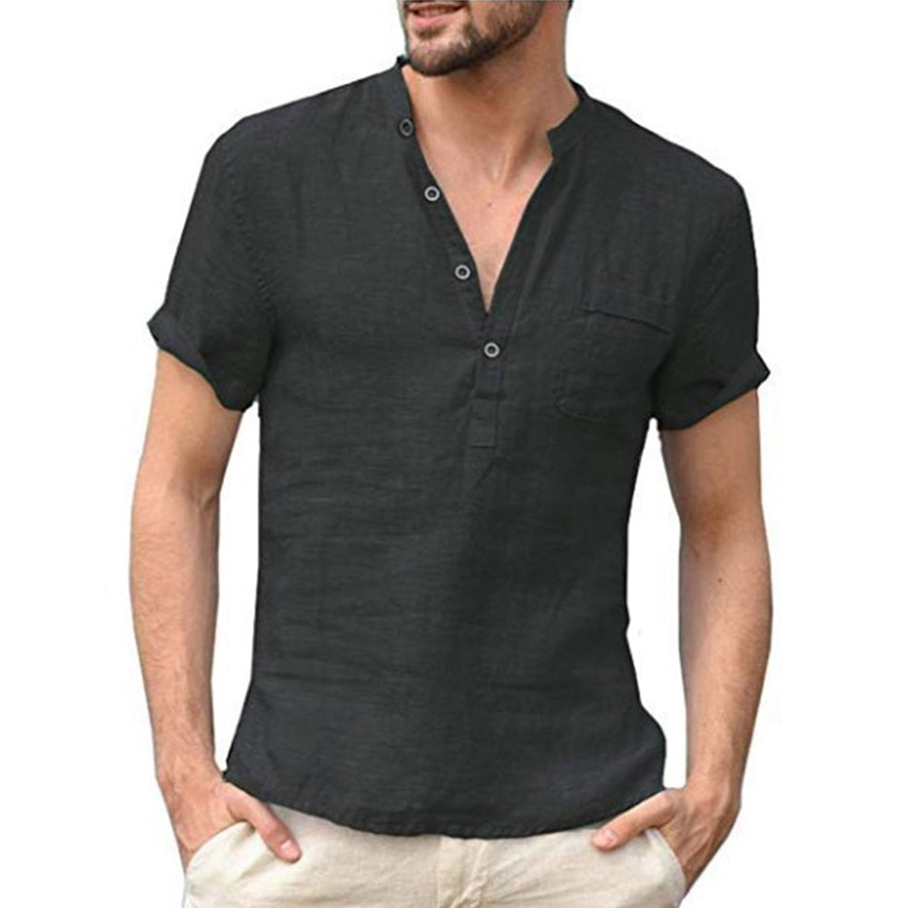 Chemise-en-lin-respirant-pour-homme