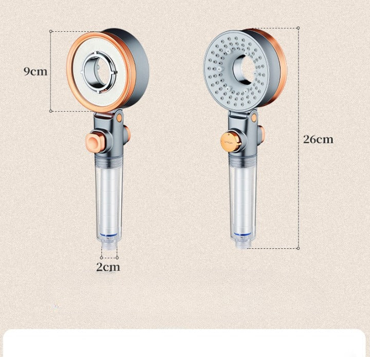 Pommeau de douche TURBO double face - Filtrant et haute pression