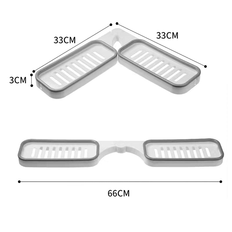 Étagère d'Angle sans Perforation pour Salle de Bain
