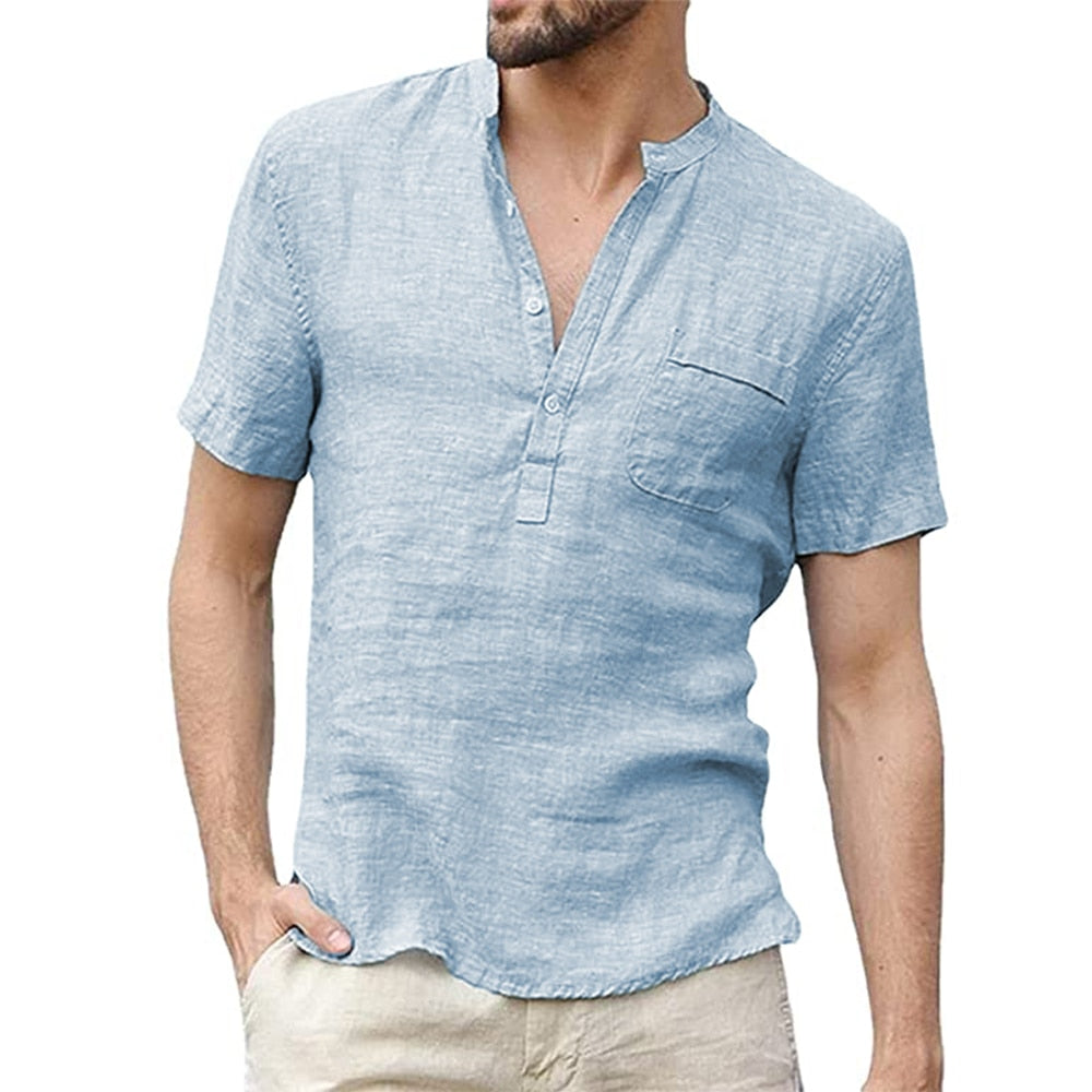 Chemise-en-lin-respirant-pour-homme