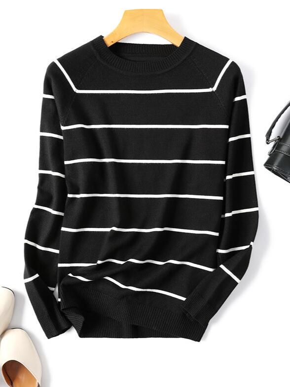Pull rayé à manches longues pour Femme