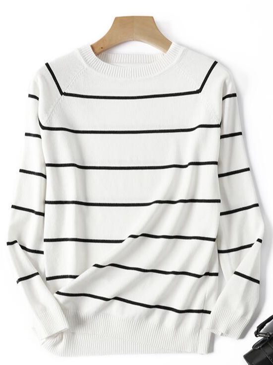 Pull rayé à manches longues pour Femme