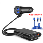 Chargeur rapide de voiture + câble USB