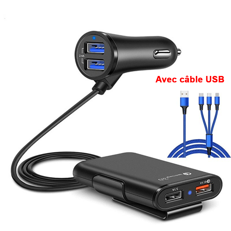 Chargeur rapide de voiture + câble USB