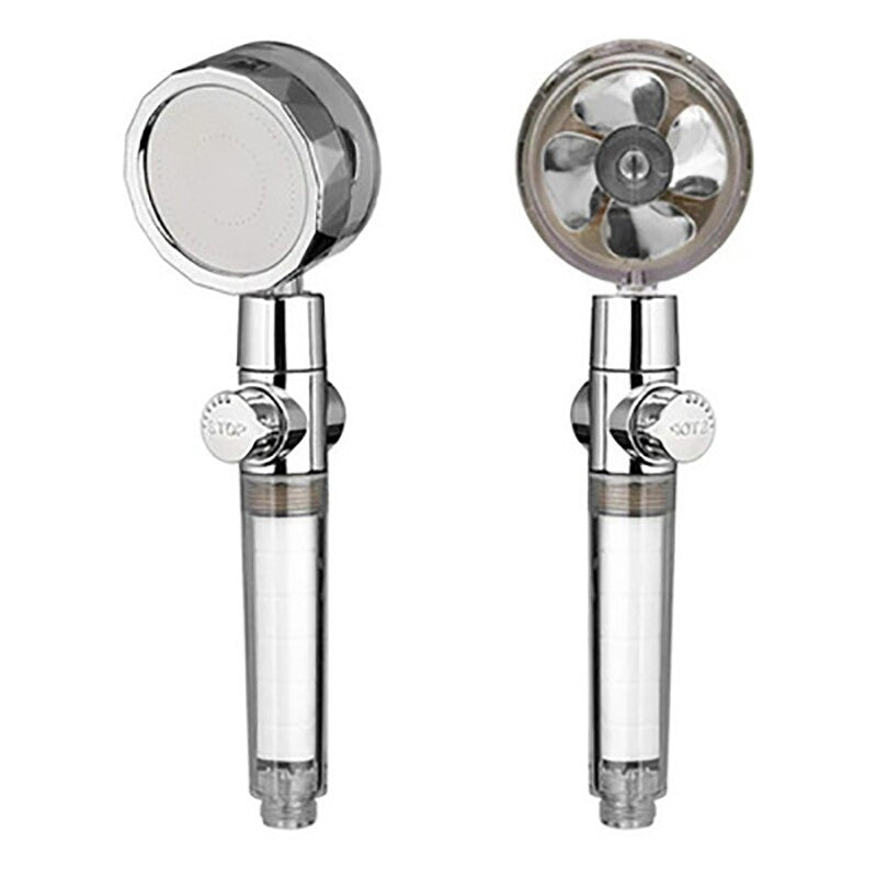 Pommeau de douche à pression réglable argent