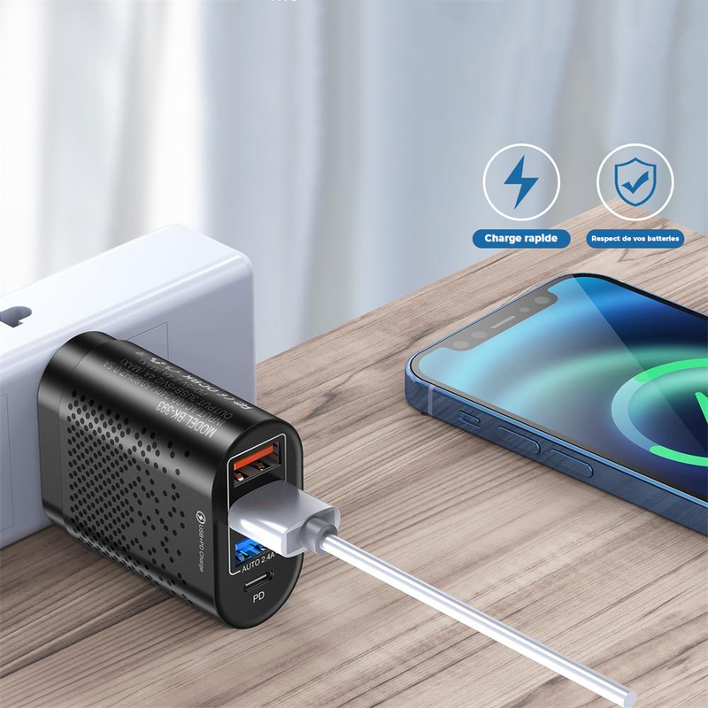 Chargeur Rapide 3.0 USB/USB-C - ANSEIP 48W DP