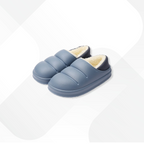Chaussons épais intérieur fourrure bleu