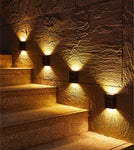 Lot de 4 appliques murales solaire
