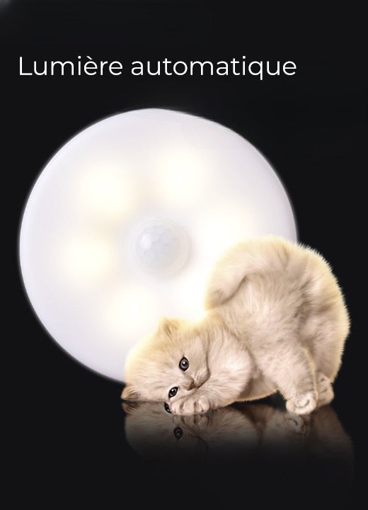 Lampe de nuit à capteur de mouvement mignon de chat (pack de 2