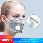 Lot de 100 Masques FFP2 avec valve de respiration