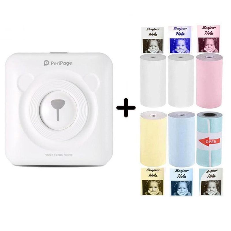 Imprimante photo Bluetooth instantanée blanc