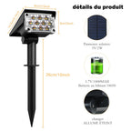 2 Projecteurs LED solaire - HZZ-5a